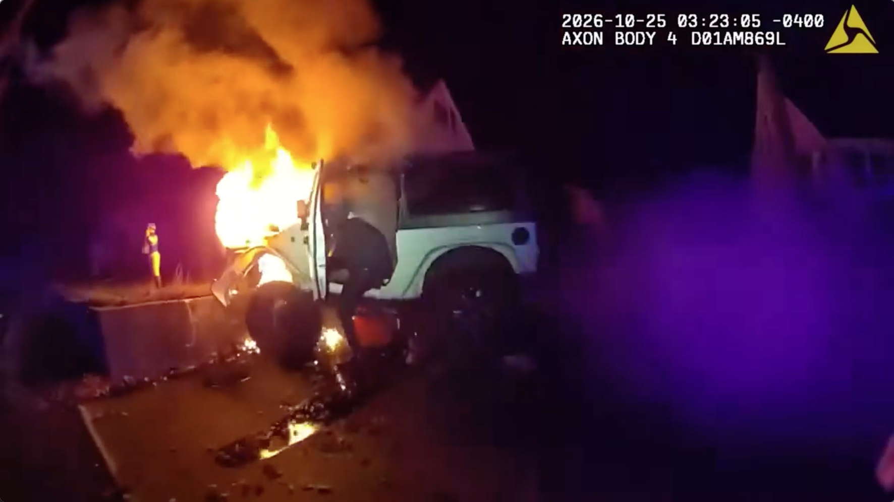 Bodycam video shows police rescuing man from burning Jeep after crash; driver facing multiple charges — FOX 9, Lakeville Community news